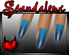 lSxl Teal Vintage nail