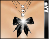 aYY-Black Bow rnecklace