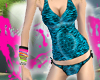 BLue Zebra Tankini