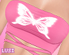 ♥ Crop Pink Butterfly