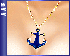 aYY-navy anochor necklace
