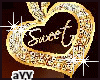 aYY-Gold Heart Ear Sweet