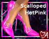 Hot Pink Scalloped
