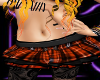 orange schoolgirl skirt