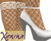 X Crochet & Satin Heels