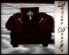 red vampire quilt chair