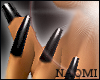 Metallic Black Nails