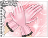 Lace Satin Gloves Pink