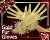 Gold Furry Gloves