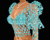 !Floral lace top seafoam