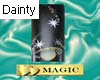 Dainty moon w/stars nail