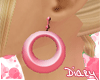 d� Round pink earrings