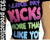 [919] i love kicks tee