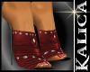 Kali Red Studded Heels