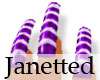 (JD)Purple Striped Nails