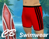 CB Red Black Swimwear