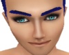 thick blue eyebrows