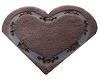heart rug pink with rose