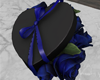 blue heart box w roses