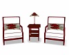 Red White Rose Chairs