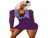 purple glitter outfit