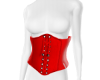 add red latex corset