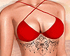 Hot Red Bikini Tats M