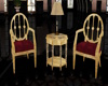 Golden chair set w/table
