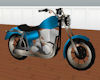 Animated Teal Motorcycle