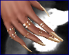Gold Nails + Rings