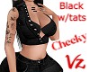 Black Cheeky Top w/tats