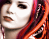 Red cybergoth poster
