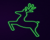 Flashing Green Reindeer