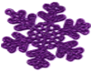 purple glitter snowflake