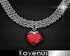 (Kv) Ruby Heart Necklace