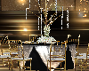 Gold and Black Wed table