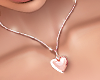 $ Heart Necklace Rose
