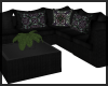 Black Boho Couch Set