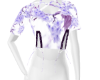 Lilac Flowers Crop Top