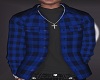 Open Blue Plaid Shirt