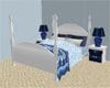 White & Blue Cuddle Bed