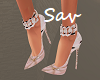 Ivory Chained Heels