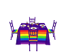 rainbow guest table