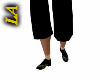 "M" Blk/Gold Dress Shoes