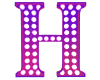 Purple Letter H