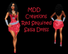 Red Sequined Salsa Dress