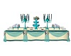 Buffet Table Teal White