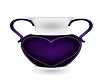 Purple White Heart Vase