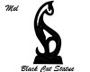 Black Cat Statue -Marbre