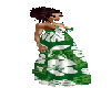 Green Hawaiian Long Dres